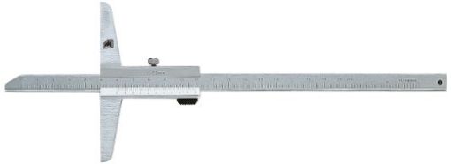 Depth caliper chromed 200mm, 0,02 mm