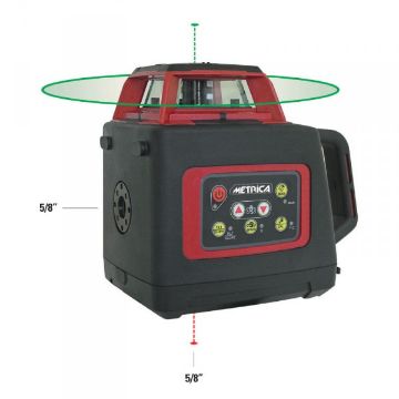 Laserlood H+V komplekt 400m, ± 0,1 mm/m IP54 0 kuni +40C, rohelise kiirega