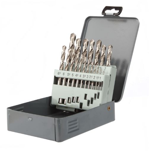 Set 19 HSS Pro drill bit 118° split point sizes Ø1 to 10 by 0,5mm