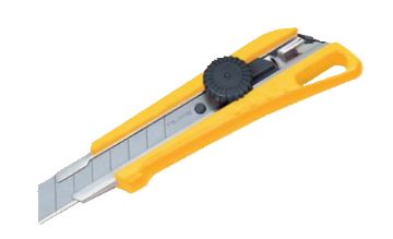 Cutter with dial lock 18 mm, 3 blades, yellow