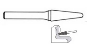 Rotary file carbide taper spherical 12x25x6 metal/stainless steel