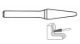 Rotary file carbide taper spherical 12x25x6 metal/stainless steel