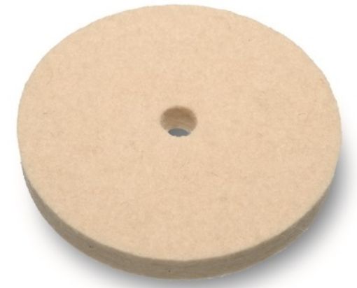 Felt disc D85x15 bore 10 label with clamshell