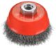 Cup brush D60 thread M14x2,0 crimped steel wire 0,30 T18