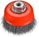 Cup brush D75 thread M14x2,0 crimped steel wire 0,30 T25