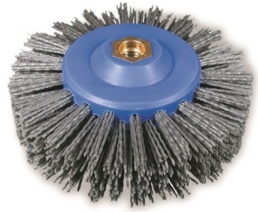 Wheel brush D140x55 thread M14 Novofil NN-S 80 / 1,4 T30 PE body D80x55, RUSTIFIL