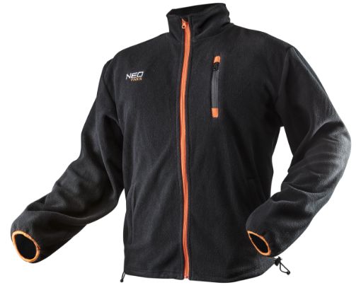 Polar fleece jacket, black, size S/48