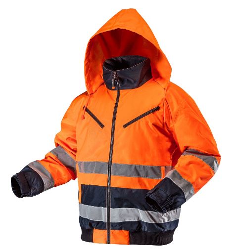 High vision working jacket, insulated, orange size L