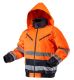 High vision working jacket, insulated, orange size XL