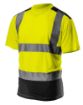 High visibility T-shirt, dark bottom, yellow size L