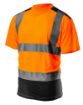 High visibility T-shirt, dark bottom orange, size XL