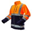 High visibility polar fleece jacket, orange size L