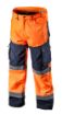 High vision working trousers, softshell, orange size L