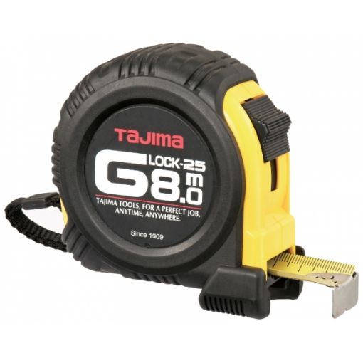 Measuring tape 8m/25mm yellow