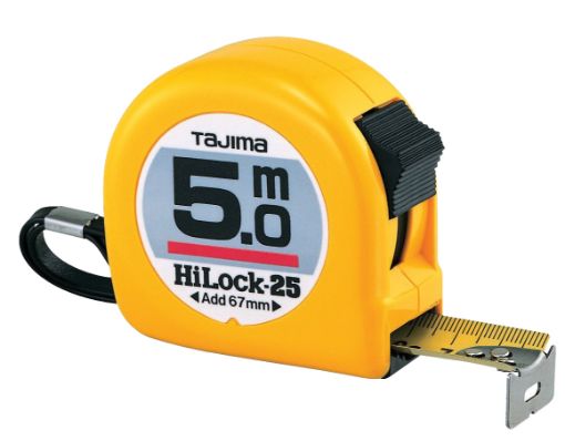 Measuring tape 5m/25mm yellow