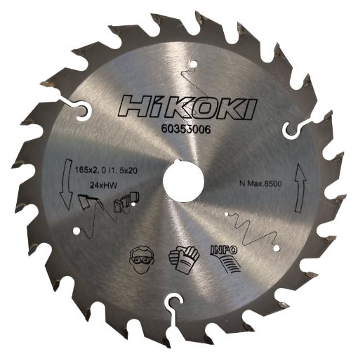 Circular saw blade tct 165x2,0 24t 20mm hole