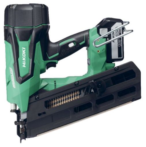 Cordless framing nailer 18V, 21°, 2x5,0Ah Li-on  batteries, charger, nose cap, goggles, HSC case