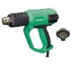 Heat Gun 2000W, nozzles: round, flat, for curved  surface, glass protector nozzle, scraper, case