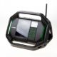 Radio 14,4V - 18V, 2xAA batteries and AC adapter.