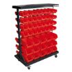 Storage bin rack, 94x28x116mm, 47 boxes