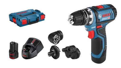 Drill driver Bosch GSR 12V-15 FC Full Set; 12V 2x2,0 Ah accu.