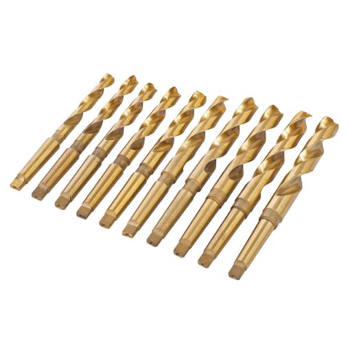 Metric size taper shank drills HSS, MT 2, 10 pcs.