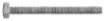 Hexagon head bolt DIN 933 M10x25, HDG