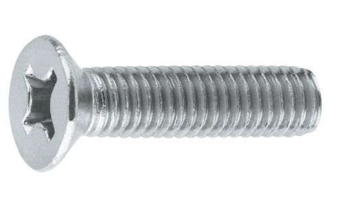 Metric thread screw, countersunk head DIN 965 M6x10, Zn