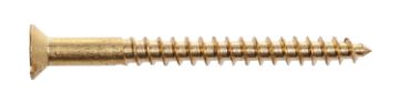 Countersunk head wood screw 5,0x25, Brass