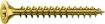 Countersunk head universal screw, partial thread T20, Yellow Zn, 5x20, (1000 pcs/box)