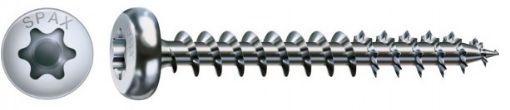 Pan head universal screw, full thread, T20 Zn, 4x25, (200 pcs/box)