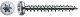 Pan head universal screw, full thread, T20 Zn, 4x50, (200 pcs/box)