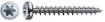 Pan head universal screw, full thread, T20 Zn, 4,5x16, (1000 pcs/box)