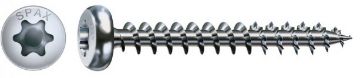 Pan head universal screw, full thread, T30 Zn, 6x50, (200 pcs/box)