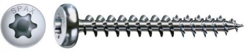 Pan head universal screw, full thread, T30 Zn, 6x50, (200 pcs/box)