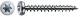 Pan head universal screw, full thread, T30 Zn, 6x50, (200 pcs/box)