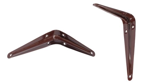 Steel bracket 100x125mm brown