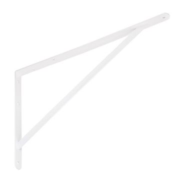 Strenghtened steel bracket 400x250mm white