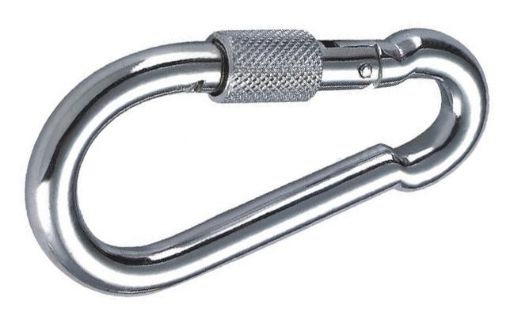 Carabiner with screw lock 4x40mm DIN 5299D