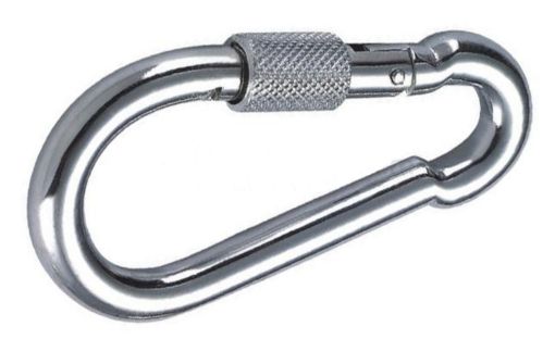 Carabiner with screw lock 5x50mm A4 DIN 5299D