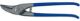 Tin snips curved blade, cut right, 275 mm