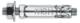 PFG anchor with nut M12x80, Zn (2/pc)