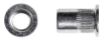 Steel rivet nut with flat head M10x12x17,5, ZN (25/pc)