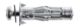Plasterboard anchor M6x37, Zn (50/pc)