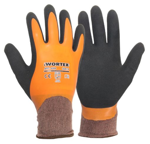 Working gloves, nylon, with latex coting L/9