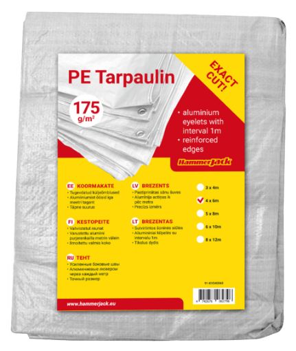 Tarpaulin 3x4m 175g/m² white