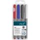 Marker PICA Permanent Medium 1mm (4/tk pakk) punane, sinine, must, valge