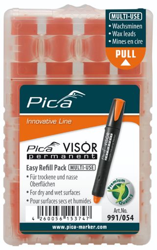 VISOR permanent refills, fluo-orange 4 pcs