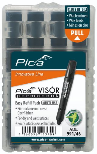 VISOR permanent refills, black 4 pcs