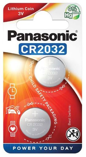 Patarei 3V CR2032 Panasonic Lithium Coin (2/tk pakk)